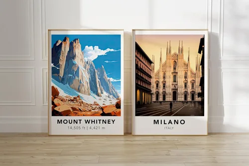 Vista 6 de Póster de Mount Whitney con impresión de California Mount Whitney para pared, póster de viaje de Mount Whitney #2