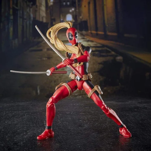Vista 3 de Marvel Legends Series Lady Deadpool Figura de acción de 6 pulgadas para edades de 48 meses a 1188 meses