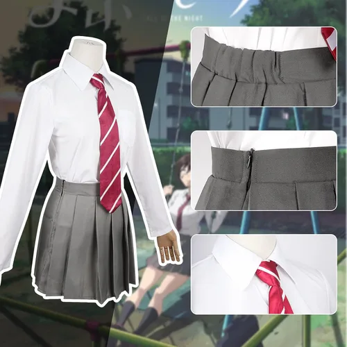 Vista 5 de Grojimts Disfraz de cosplay de anime para niñas, uniforme japonés JK para Halloween, trajes para mujer
