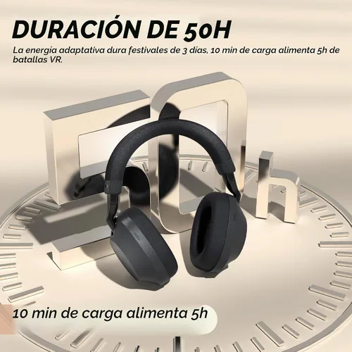 Vista 3 de SOMIC Air One ANC - Auriculares inalámbricos Bluetooth, audio espacial personalizado, cancelación activa de ruido híbrida, auriculares Bluetooth