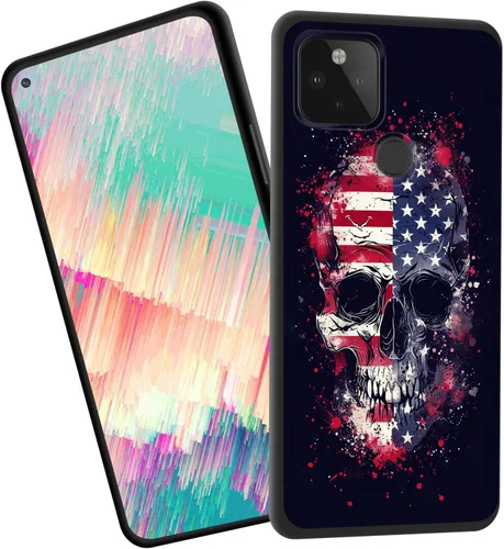Vista 52 de for Google Pixel 4 XL Case,Slim Shockproof TPU Soft Rubber Silicone Cover Phone Case for Google Pixel 4 XL,Blue Skull Headphone