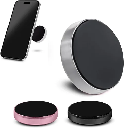 Vista 7 de True Line soporte para teléfono celular para el automóvil, para el tablero del auto, con imán, kit de montaje, para el volante, Negro