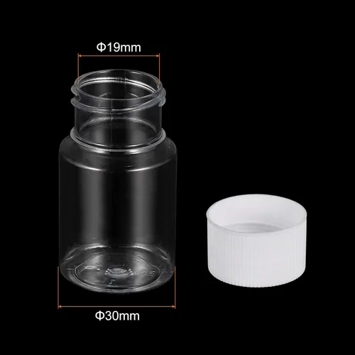 Vista 3 de uxcell Botella de reactivo químico de laboratorio de plástico 0.7 fl oz/0.7oz Muestra de boca ancha Sellado Contenedor de almacenamiento de líquidos