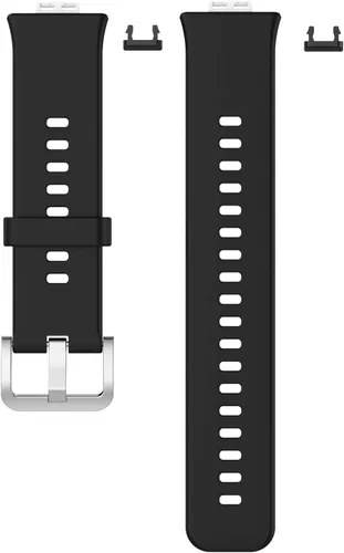 Vista 6 de E ECSEM Correas compatibles con HUAWEI Watch FIT - Correa de repuesto suave, flexible e impermeable, accesorio clásico, para Huawei Watch FIT Negro