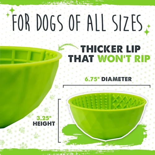 Vista 7 de Cuenco para lamer interactivo para perros Mighty Paw, de silicona libre de BPA, alivio de la ansiedad, apto para lavavajillas, 2 modos, 4 texturas