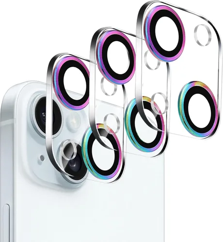 Vista 63 de Dengduoduo Paquete de 3 protectores de lente de cámara de vidrio templado para iPhone 15 de 6.1 pulgadas y para iPhone 15 Plus de 6.7 pulgadas