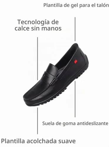 Vista 3 de Marc Joseph New York Mocasines Penny casuales sin cordones para hombre Negro