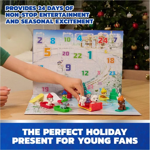 Vista 14 de PAW Patrol Calendario de Adviento Holiday Rescue 2025, mini figuras