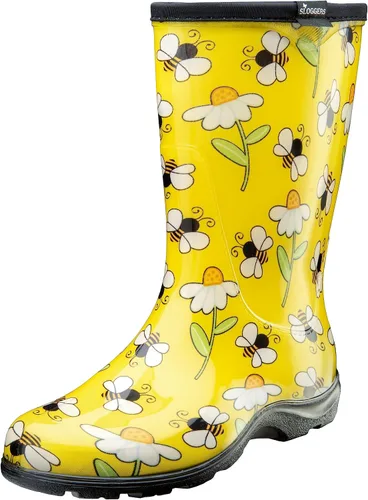 Vista 13 de Sloggers Waterproof Garden Rain Boots for Women - Cute MidCalf Boots Negro
