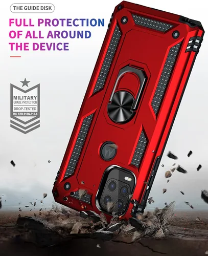 Vista 6 de Androgate Funda compatible con Moto G Stylus 5G con protector de pantalla HD, soporte de anillo de grado militar, soporte para automóvil, prueba