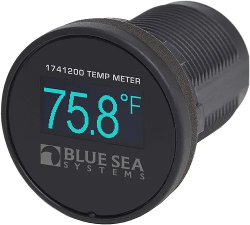 Vista 5 de Blue Sea Systems - Mini medidores OLED para marina, RV y más Azul