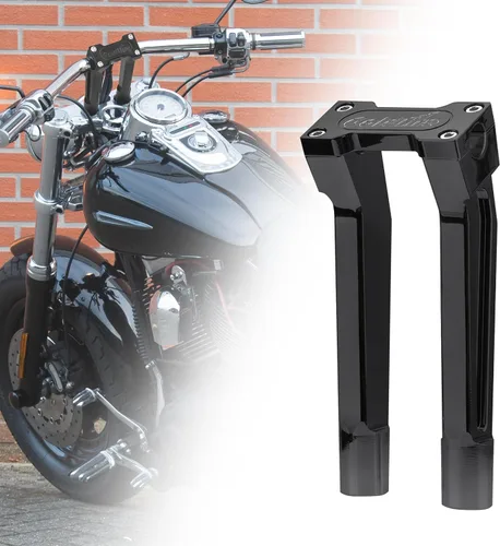 Vista 14 de Abrazadera superior para manillar de 1 pulgada / 0.984 in, kit de extensión de barra de mango alto de 6 pulgadas, ajuste universal para Harley