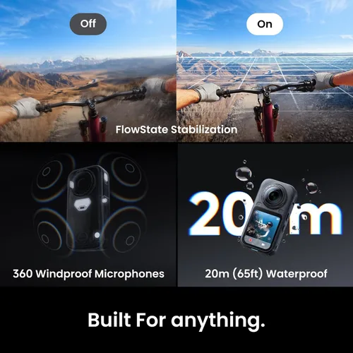 Vista 8 de Insta360 X6 Essentials Bundle White - Cámara 8K 360 con sensores de 1/1.1" Blanco ártico
