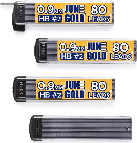 Vista 16 de June Gold 820 unidades, 0.3 mm 2B repuestos de plomo, 205 piezas por dispensador, grosor extra fino, plomo resistente a la rotura/grafito