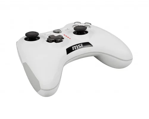 Vista 2 de MSI FORCE GC20 V2 WHITE Wired PC Gamepad Controller - Interchangeable D-Pad Covers, Dual Vibration Motors, USB 2.0 - Wired