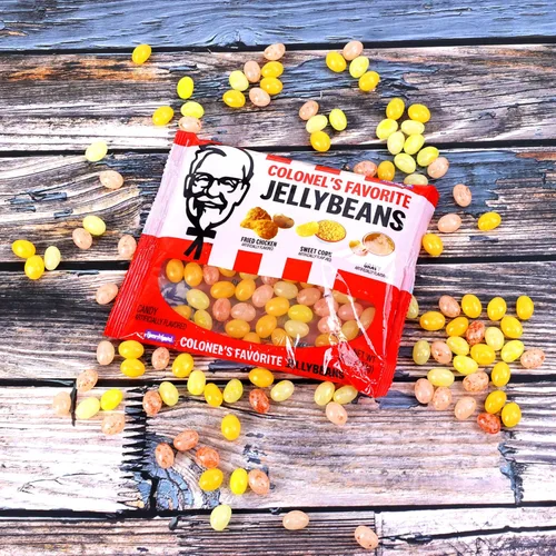 Vista 3 de Frankford KFC - Bolsa de caramelos de jalea con sabor a pollo frito, salsa y maíz dulce, juego de 3