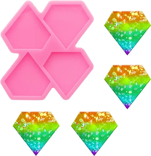 Vista 9 de Molde de silicona de resina de cabeza de animal lindo de 8 cavidades, mini conejo, corazón, caballo, robot, forma de cabeza de oso, molde