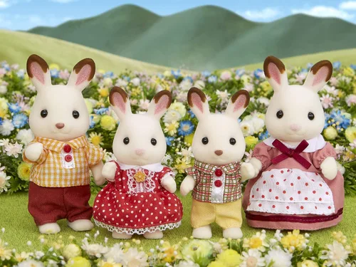 Vista 2 de EPOCH Sylvanian Families Muñecas Familia Conejo Chocolate Familia FS-16