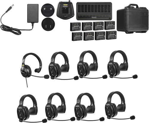 Vista 21 de Saramonic WiTalk-WT2D Full Duplex Wireless Intercom Headset System para 2 Personas 1.9GHz Comunicación Intercomunicador Auriculares con Estuche