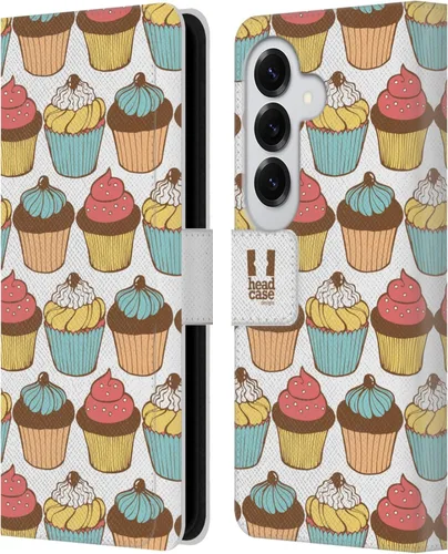 Vista 220 de Head Case Designs Assortment Cupcakes Happiness Leather Wallet Case Compatible with Samsung Galaxy A07 4G Surtido