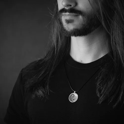 Vista 6 de Collar Yin Yang para hombre, joyería colgante de alta calidad de aspecto antiguo, regalos de Yin Yang, joyería vikinga para hombres