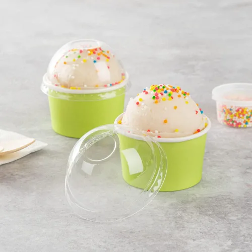 Vista 10 de Solo tapas: tapas en forma de cúpula, 50 tapas de plástico transparente para tazas de Coppetta To Go de 3 onzas - Las tazas se venden por separado