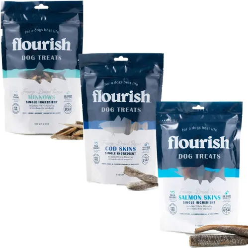 Vista 14 de Flourish Pets - Golosinas crudas liofilizadas para mascotas para perros (corazones de pollo, pequeño)