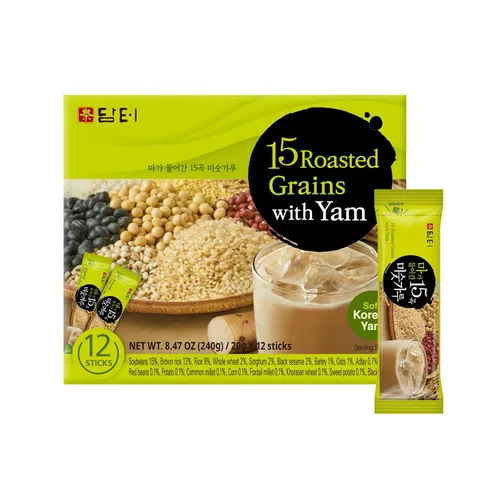 Vista 21 de Damtuh Misugaru - Mezcla de bebida en polvo, mezcla coreana de 12 granos tostados multigrano con quinua, avena, lentejas y garbanzos, bebida