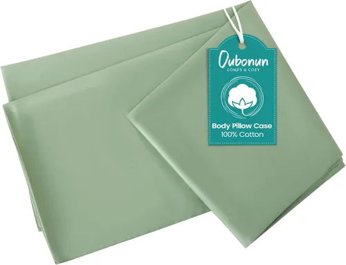 Vista 17 de Oubonun Funda de almohada corporal 100% algodón - 800 hilos/21x54, absorbente de humedad y transpirable, funda de almohada corporal de hotel premium