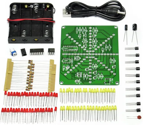 Vista 3 de Gikfun Electrónica LED intermitente luces que sueldan práctica Junta PCB DIY Kit EK1874