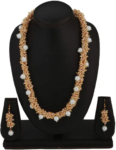 Vista 3 de Efulgenz Rakhi Gifts for Sister Indian Bollywood Faux Pearl Beads Bridal Choker Necklace Earrings Bracelet Bangles Ring Jewelry Set Raksha Bandhan