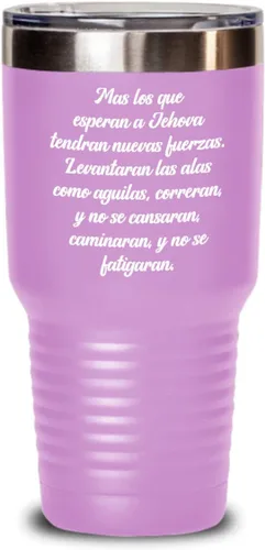 Vista 9 de Isaías 40:31 regalos católica cristianas vaso en espanol con versículos de la biblia para padres Negro