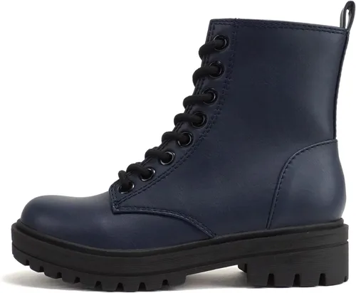 Vista 13 de SODA FIRM - Botines de combate con suela de lengüeta, cordones y cremallera lateral