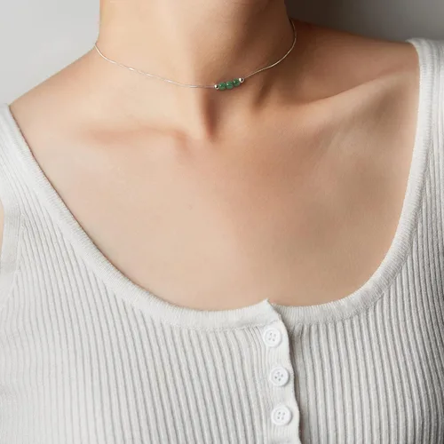 Vista 3 de Dainty Pearl 925 Sterling Silver Choker Collar Necklace Handmade With 3 White Pearl April Birthstone Jewelry Necklace Gifts for Women Young Lady