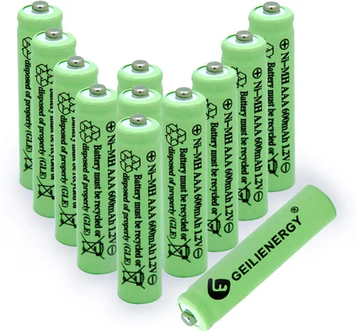 Vista 8 de Pilas de luz solar AAA Triple A NIMH 600mAh 1.2V recargables para luces de jardín, control remoto ratones (paquete de 8)