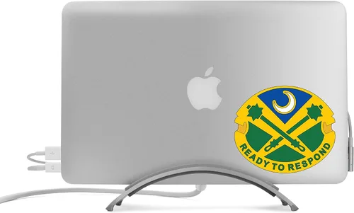 Vista 2 de US Army - 51st Military Police Battalion DUI Reflective Decal - Five Inch Wide Full Color Decal On 3M Reflective
