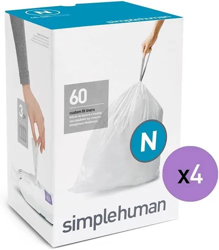 Vista 29 de simplehuman Forro para bote de basura de ajuste personalizado, 45 litros/12 galones, 20 unidades (paquete de 2)