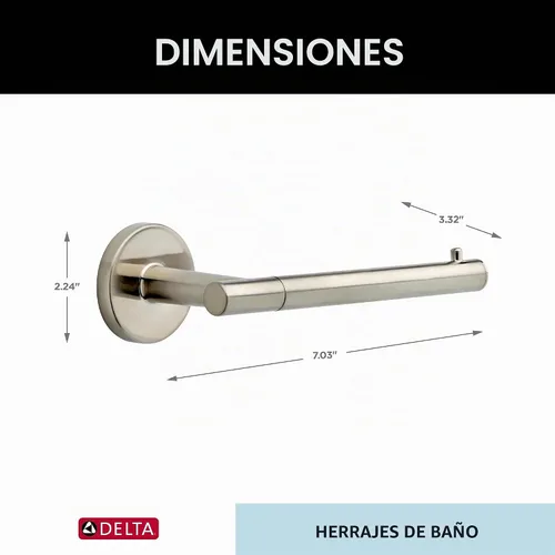 Vista 6 de Delta Faucet 75935-SS Trinsic – Gancho para bata, acero inoxidable