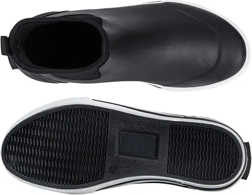 Vista 5 de TENGTA Botas de cubierta impermeables para hombre, calzado de lluvia de neopreno, zapatos de goma