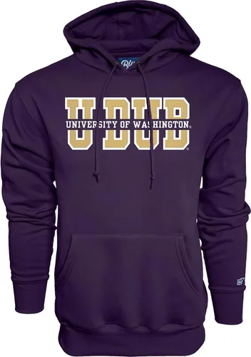 Vista 4 de Blue 84 NCAA - Sudadera con capucha para hombre con apliques de sarga de nivel superior
