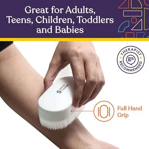 Vista 6 de Special Supplies Cepillo de terapia sensorial para cepillado ocupacional y sensorial, herramientas estimulantes y calmantes para niños y adultos