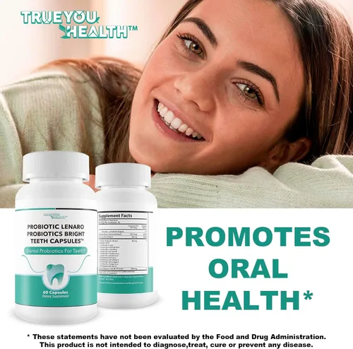 Vista 6 de Probióticos Bright Teeth Cápsulas - Nuestros mejores probióticos dentales Soporte de dientes blancos - Probióticos dentales Blanqueamiento brillante