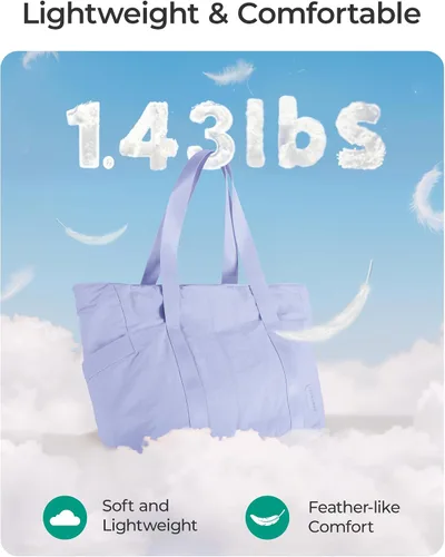 Vista 33 de BAGSMART Bolsa de mano para mujer con cremallera, bolsa de gimnasio con compartimentos, bolsa de trabajo para enfermera, baile, bolsa de yoga