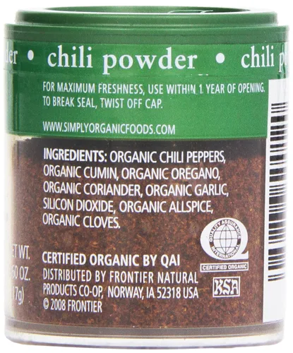Vista 5 de Simply Organic, Mini chile en polvo, 0.60 oz