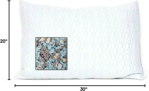 Vista 9 de Excel Sleep® Almohada de espuma viscoelástica de gel triturado (Queen) fabricada en los Estados Unidos (1, Queen - 20 x 30 pulgadas)