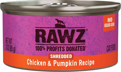 Vista 10 de Rawz Natural Premium - Alimento húmedo enlatado triturado para gatos, sin granos, hecho con ingredientes de carne reales, sin BPA ni encías, latas