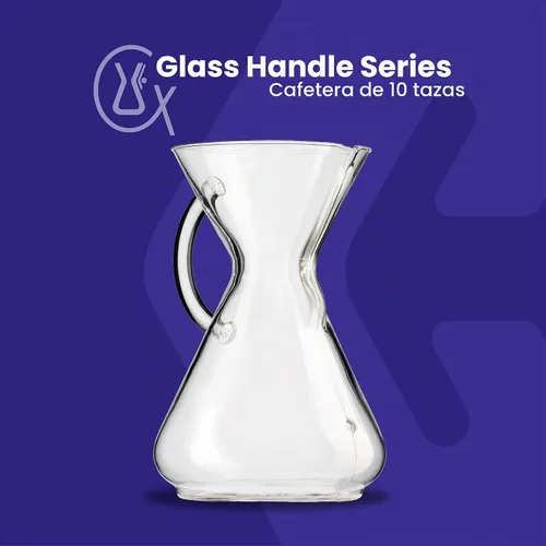 Vista 2 de Cafetera de vidrio Chemex, Con manija, Transparente