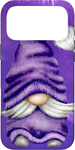 Vista 22 de Cute Gnome Graphic for Gardener and Spring and Summer Purple Case for iPhone 17