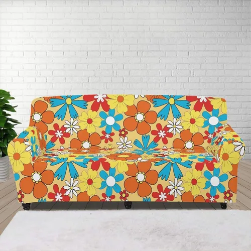 Vista 8 de GIFTPUZZ Funda de sofá roja navideña, protector de sofá con parte inferior elástica para sala de estar, dormitorio y decoración de oficina, elegante
