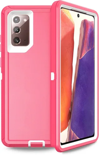 Vista 15 de Funda Anloes para Samsung Galaxy Note 20 5G, funda para teléfono resistente, a prueba de golpes y polvo, 3 en 1 con protector de goma
